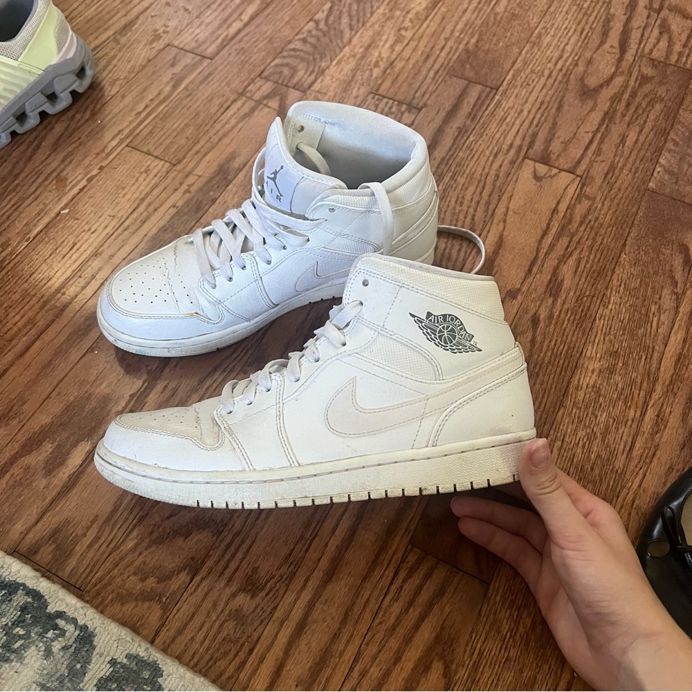 White Jordan sneakers